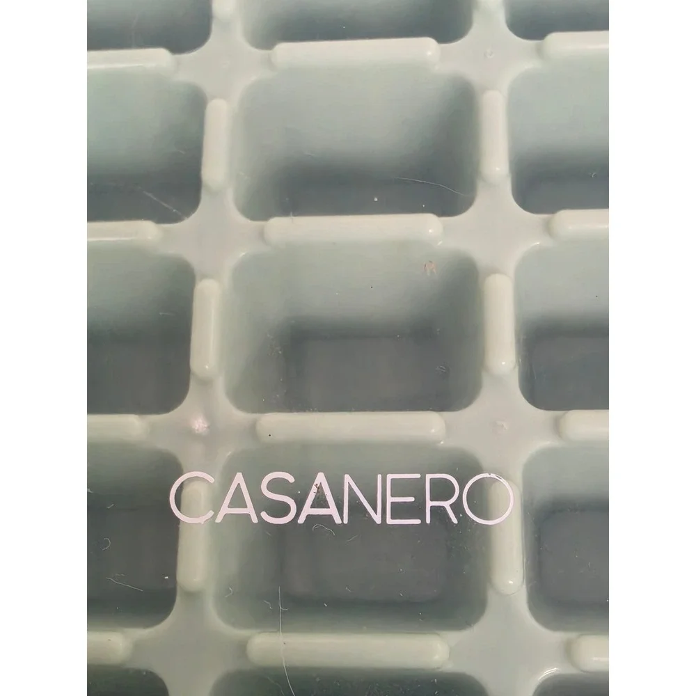 Casanero Silicone Ice Cube Tray with Lid Sage Green 36 Cube Small Square Mold